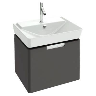 Купить Тумба Jacob Delafon Reve EB1130-442 под раковину серый антрацит лак 573х445х435 мм по низкой цене