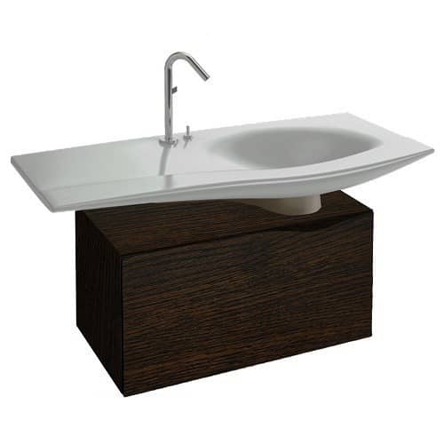 Купить Тумба Jacob Delafon Stillness EB2002-P7 под раковину темный дуб 811х450х400 мм по низкой цене