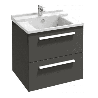 Купить Тумба Jacob Delafon Struktura EB1276-N14 под раковину серый антрацит 570х470х560 мм по низкой цене