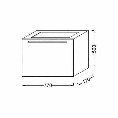 Купить Тумба Jacob Delafon Struktura EB1285-N14 под раковину серый антрацит 770х470х560 мм по низкой цене