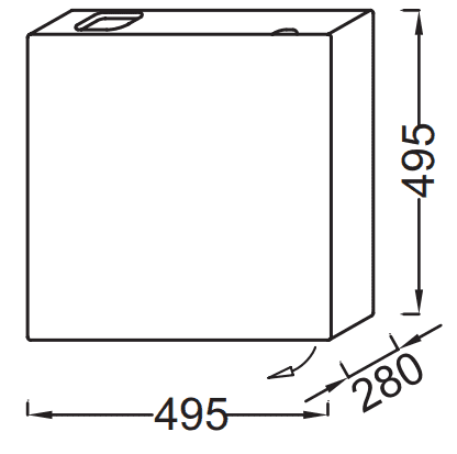 Купить Тумба Jacob Delafon Terrace EB1178-T-M53 под раковину серый антрацит лак 495х280х495 мм по низкой цене
