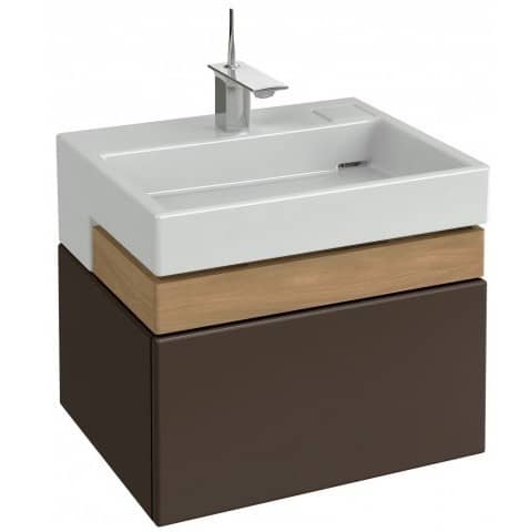 Купить Тумба Jacob Delafon Terrace EB1185-N23 под раковину ледяной коричневый лак 600х480х380 мм по низкой цене