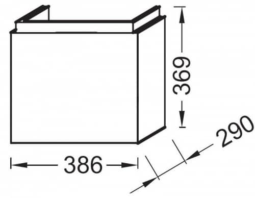 Купить Тумба Jacob Delafon Rythmik EB1096-N18 под раковину белая блестящая 386х290х369 мм по низкой цене