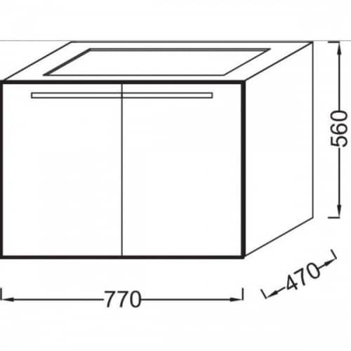 Купить Тумба Jacob Delafon Struktura EB1281-E13 под раковину розовое дерево 770х470х560 мм по низкой цене