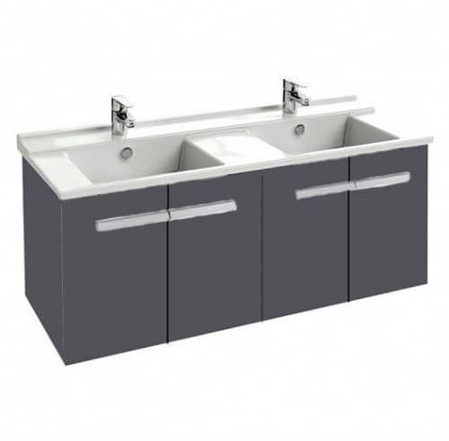 Купить Тумба Jacob Delafon Struktura EB1283-N14 под раковину серый антрацит 1170х470х560 мм по низкой цене