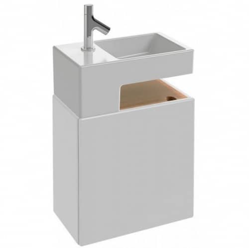 Купить Тумба Jacob Delafon Terrace EB1178-G1C под раковину белый блестящий лак 495х280х495 мм по низкой цене