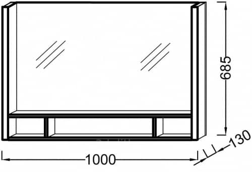 Купить Зеркало Jacob Delafon Terrace EB1182-NF 100 см с подсветкой по низкой цене