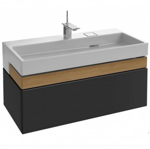 Купить Тумба Jacob Delafon Terrace EB1187-274 под раковину черный лак 1000х480х380 мм по низкой цене