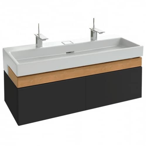 Купить Тумба Jacob Delafon Terrace EB1188-274 под раковину черный лак 1200х480х380 мм по низкой цене