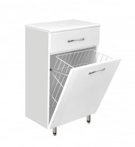 Купить Комод Style Line Эко Стандарт ТН 600 с бельевой корзиной белый по низкой цене