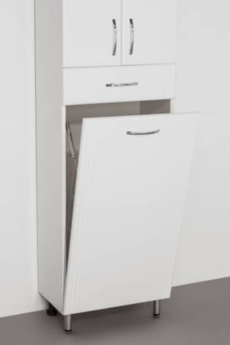 Купить Шкаф-пенал Style Line Эко Стандарт 480 с бельевой корзиной белый по низкой цене