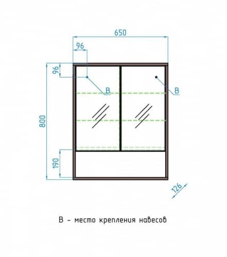 Купить Шкаф Style Line Экзотик 65 зеркальный по низкой цене