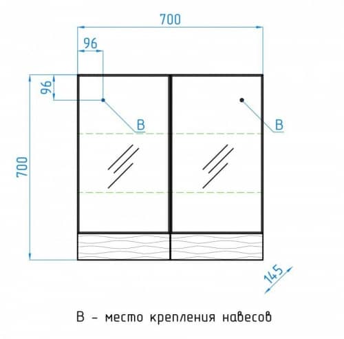 Купить Шкаф Style Line Ассоль 70 Люкс зеркальный техно платина по низкой цене