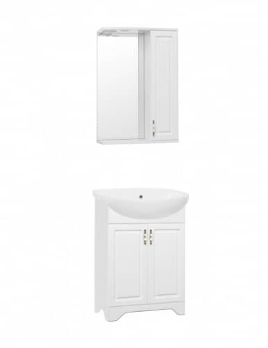 Купить Зеркало-шкаф Style Line Олеандр-2 55/С Люкс белый по низкой цене