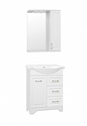 Купить Зеркало-шкаф Style Line Олеандр-2 65/С Люкс белый по низкой цене