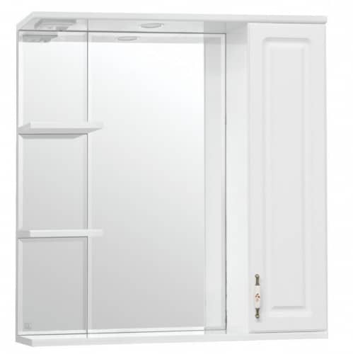 Купить Зеркало-шкаф Style Line Олеандр-2 75/С Люкс белый по низкой цене