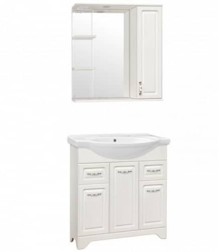 Купить Зеркало-шкаф Style Line Олеандр-2 75/С Люкс рельеф пастель по низкой цене