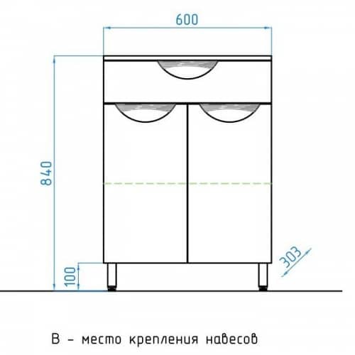 Купить Комод Style Line Жасмин 60 белый по низкой цене
