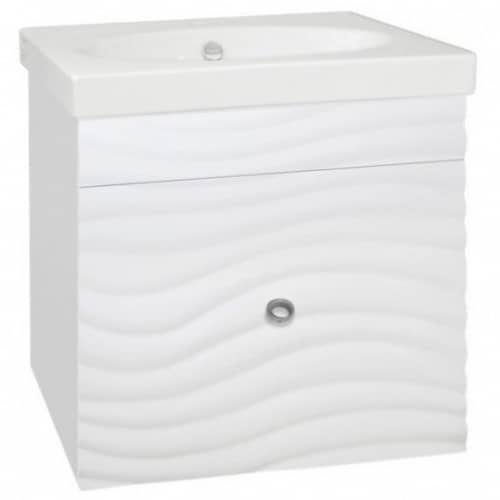 Купить Тумба Style Line Вероника 60 Люкс Plus подвесная с раковиной белая по низкой цене