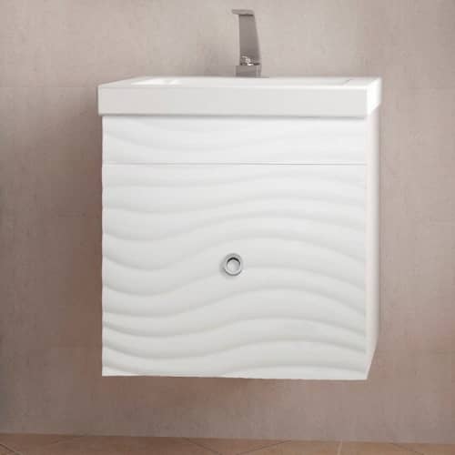 Купить Тумба Style Line Вероника 60 Люкс Plus подвесная с раковиной белая по низкой цене