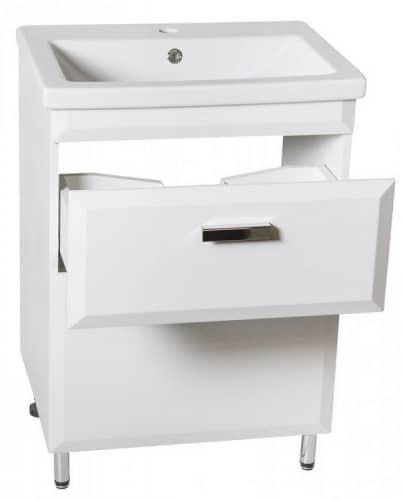 Купить Тумба Style Line Лотос 60 Люкс Plus напольная с раковиной белая по низкой цене