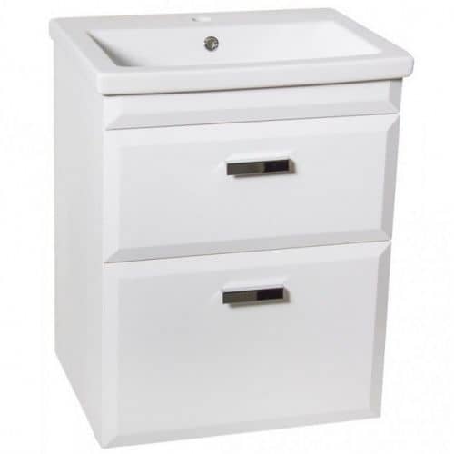Купить Тумба Style Line Лотос 60 Люкс Plus подвесная с раковиной белая по низкой цене