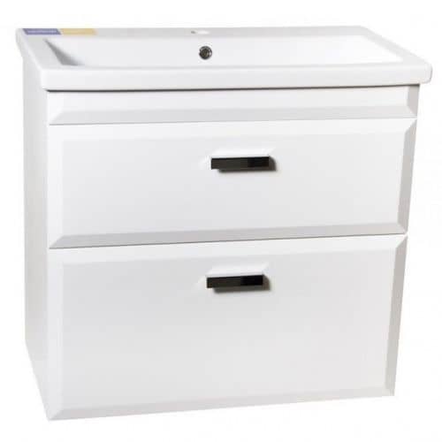 Купить Тумба Style Line Лотос 70 Люкс Plus подвесная с раковиной белая по низкой цене