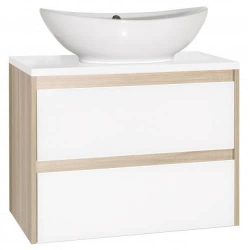 Купить Тумба Style Line Монако 70 Plus подвесная с раковиной ориноко/белый лакобель по низкой цене