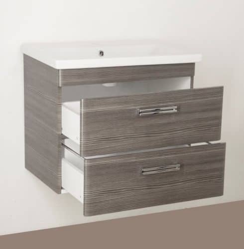 Купить Тумба Style Line Лотос 70 Plus подвесная с раковиной шелк зебрано по низкой цене