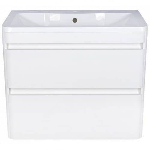 Купить Тумба Style Line Атлантика 80 Люкс Plus подвесная с раковиной белая антискрейч по низкой цене