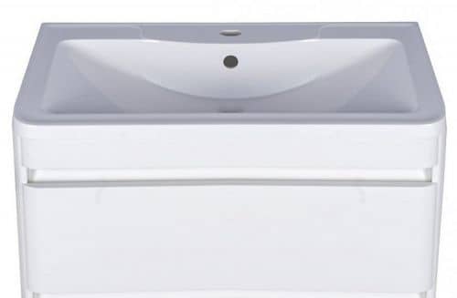 Купить Тумба Style Line Атлантика 80 Люкс Plus подвесная с раковиной белая антискрейч по низкой цене