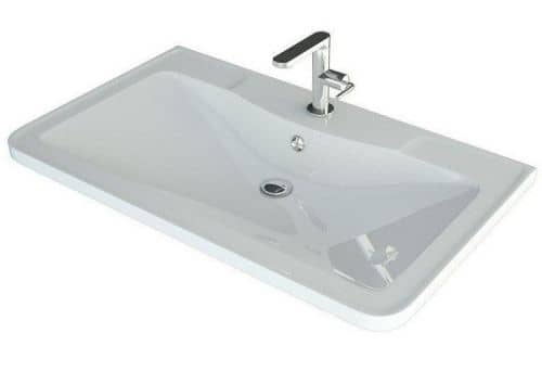 Купить Тумба Style Line Атлантика 80 Люкс Plus подвесная с раковиной белая антискрейч по низкой цене