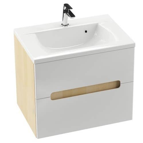 Купить Тумба Ravak SD 600 Classic II X000000903 под раковину береза/белый глянец по низкой цене