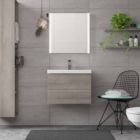 Купить Тумба Cersanit City 50 G-SZ-CITY-CIT50/Gr под раковину серый дуб по низкой цене