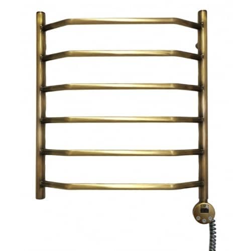 Купить Полотенцесушитель Domoterm Лаура бронза П6 электрический, правое подключение 500х600 мм по низкой цене