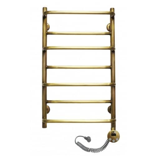 Купить Полотенцесушитель Domoterm Орфей бронза П7 электрический, правое подключение 400х700 мм по низкой цене