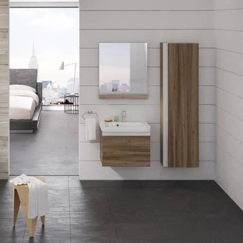 Купить Зеркало Ravak 10° 650 X000000853 темный орех с полкой по низкой цене