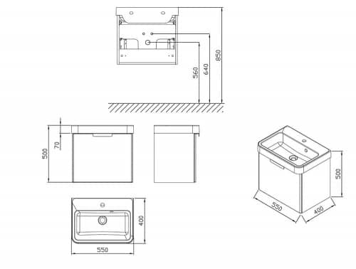 Купить Тумба Ravak SD Be Happy II 530 X000001097 под раковину белая по низкой цене