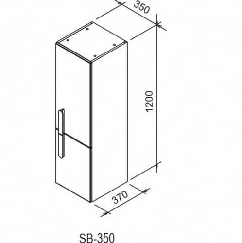 Купить Шкаф-пенал Ravak Chrome SB 350 X000000542 L белый глянец по низкой цене