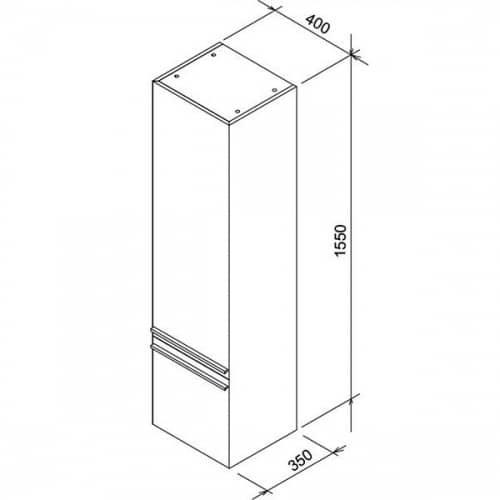 Купить Шкаф-пенал Ravak Clear SB 400 X000000761 L белый по низкой цене