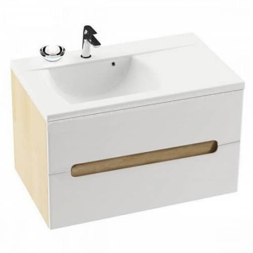 Купить Тумба Ravak Classic II SD 800 R X000000915 под раковину береза/белый глянец по низкой цене
