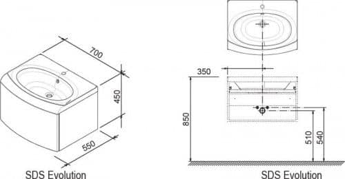 Купить Тумба Ravak SD Evolution X000000365 под раковину глянцевая белая по низкой цене