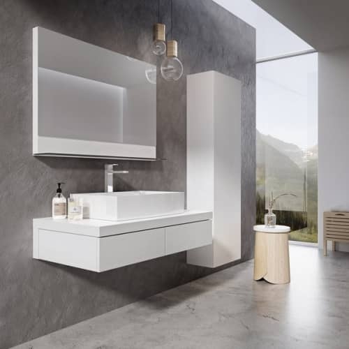 Купить Зеркало Ravak Formy 800 X000001044 белое с полкой по низкой цене