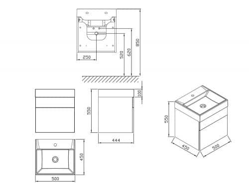 Купить Тумба Ravak SD Natural 800 X000001052 под раковину глянцевая белая по низкой цене