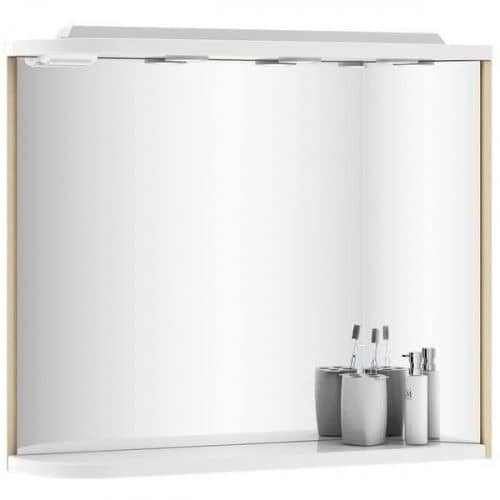 Купить Зеркало Ravak Rosa M 780 R береза/белое с полкой и подсветкой правое по низкой цене