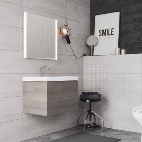 Купить Тумба Cersanit City 70 G-SZ-CITY-CIT70/Gr под раковину серый дуб по низкой цене