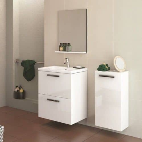 Купить Тумба Cersanit Melar 50 B-SU-MEL-CM50 под раковину белая по низкой цене