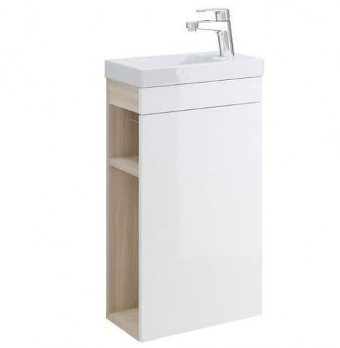 Купить Тумба Cersanit Smart 40 B-SU-SMA-CO40/Wh под раковину Ясень/белый по низкой цене