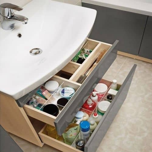 Купить Тумба Cersanit Smart 80 B-SU-SMA-CO80/Gr под раковину Ясень/серый по низкой цене