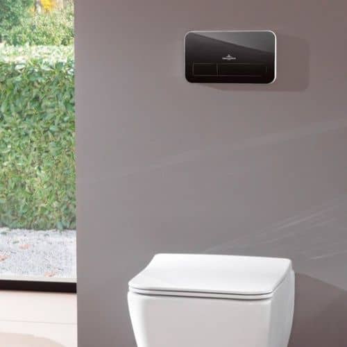 Купить Клавиша смыва Villeroy&Boch Viconnect 922400RB стекло черное блестящее по низкой цене
